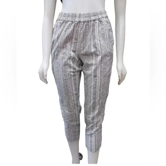 Roots Hemp Collection Black  White Capri Size Small - Picture 1 of 10